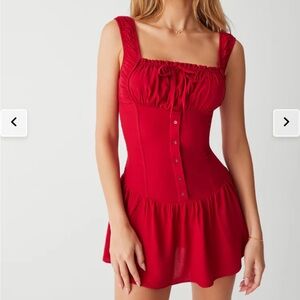 Frankie’s bikinis Christa ruffle mini dress